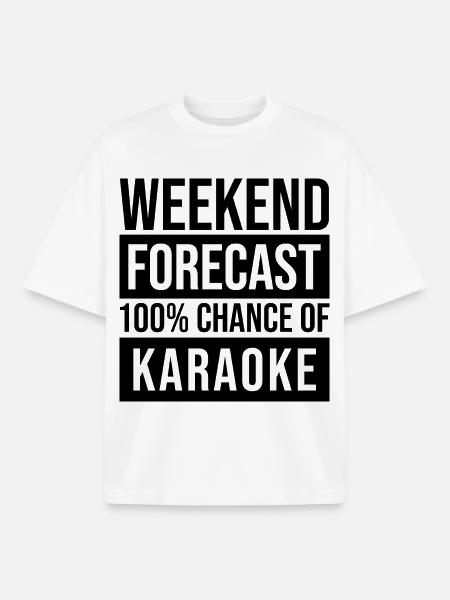 Karaoke - Boxy Heavyweight Unisex Organic T-Shirt by Stanley/Stella - white