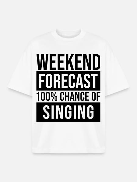 Singing - Boxy Heavyweight Unisex Organic T-Shirt by Stanley/Stella - white