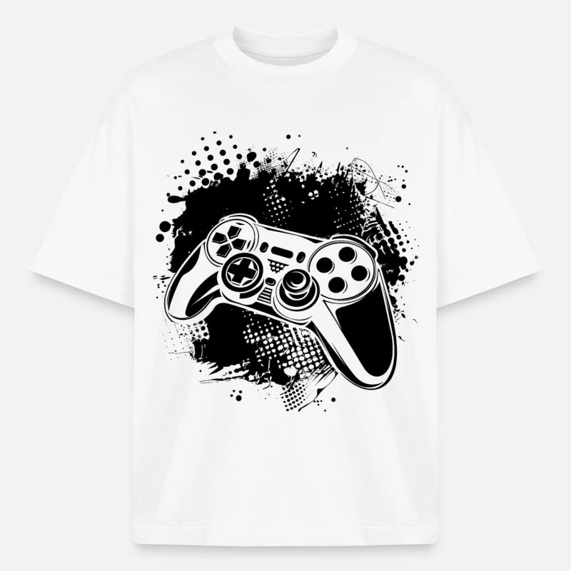 Game Controller - Heavyweight Unisex Boxy T-Shirt von stanley/stella	 - Weiß