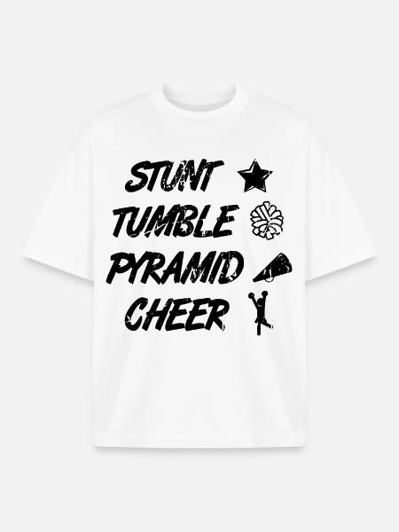Cheerleading Quote - Boxy Heavyweight Unisex Organic T-Shirt by Stanley/Stella - white