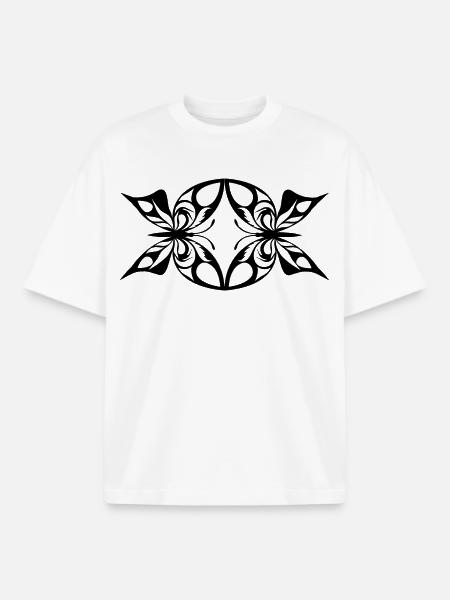 Candy butterflies. - Boxy Heavyweight Unisex Organic T-Shirt by Stanley/Stella - white