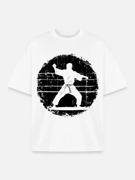 Karateka Sketch - Boxy Heavyweight Unisex Organic T-Shirt by Stanley/Stella - white