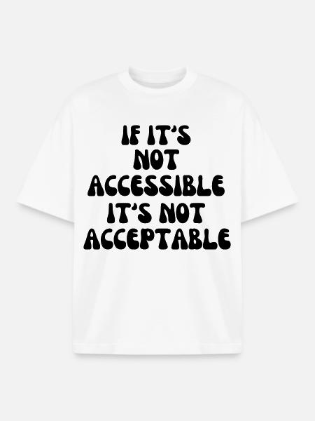 Non acceptable s’il n’est pas accessible* - T-shirt unisexe boxy épais biologique Stanley/Stella - blanc