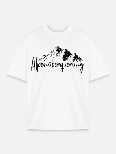 Alpenüberquerung - Boxy Heavyweight Unisex Organic T-Shirt von Stanley/Stella - Weiß