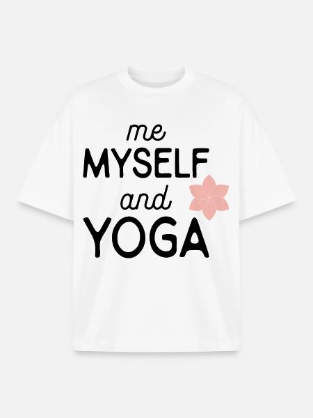yoga - Boxy Heavyweight Unisex Organic T-Shirt von Stanley/Stella - Weiß