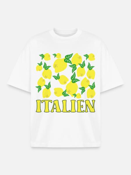 ITALIEN ZITRONEN LIMONEN - Boxy Heavyweight Unisex Organic T-Shirt von Stanley/Stella - Weiß