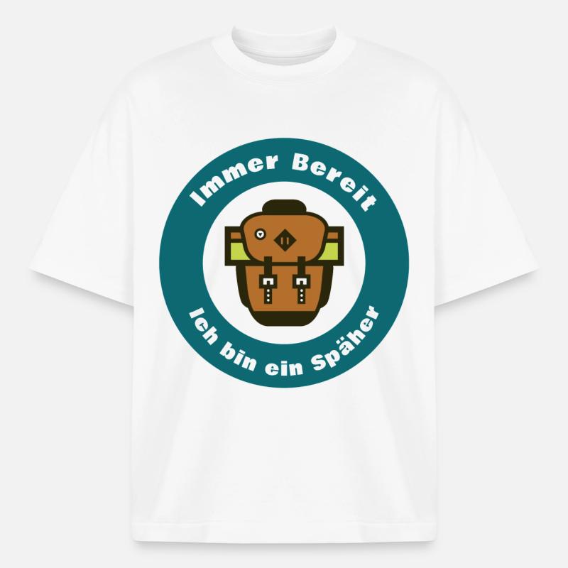 Immer bereit – ich bin ein Scout - Boxy Heavyweight Unisex Organic T-Shirt von Stanley/Stella - Weiß