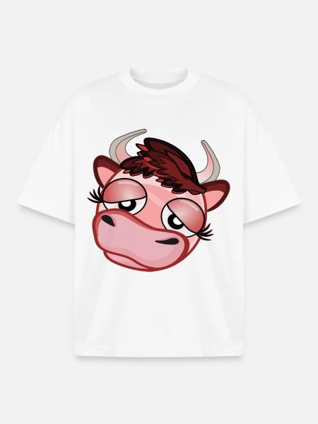 Costume de vache - T-shirt unisexe boxy épais biologique Stanley/Stella - blanc