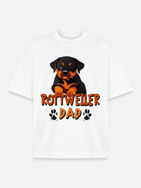 Rottweiler-Vater - Boxy Heavyweight Unisex Organic T-Shirt von Stanley/Stella - Weiß