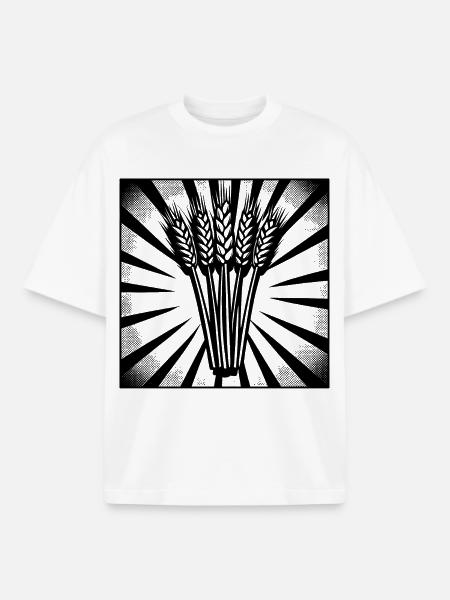 5 Weizenähren Highlight Dunkel - Boxy Heavyweight Unisex Organic T-Shirt von Stanley/Stella - Weiß