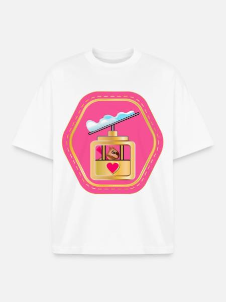 CAPYBARA SKIING GONDOLA LIFT - Boxy Heavyweight Unisex Organic T-Shirt by Stanley/Stella - white