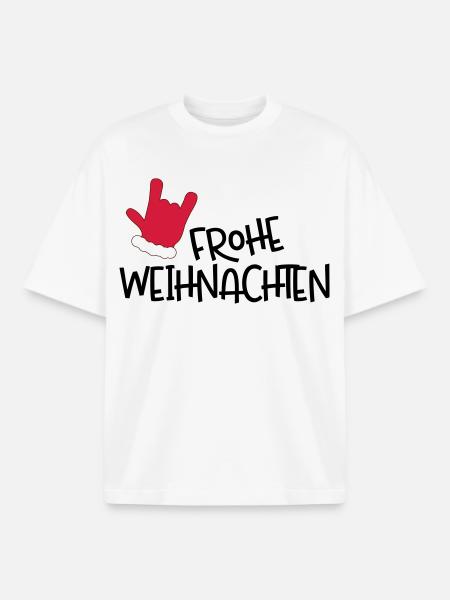 Merry Christmas - Boxy Heavyweight Unisex Organic T-Shirt by Stanley/Stella - white