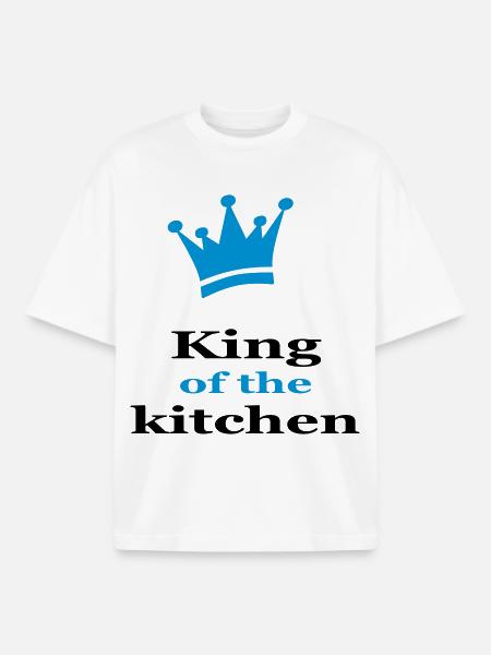 Cooking apron for men - Boxy Heavyweight Unisex Organic T-Shirt by Stanley/Stella - white
