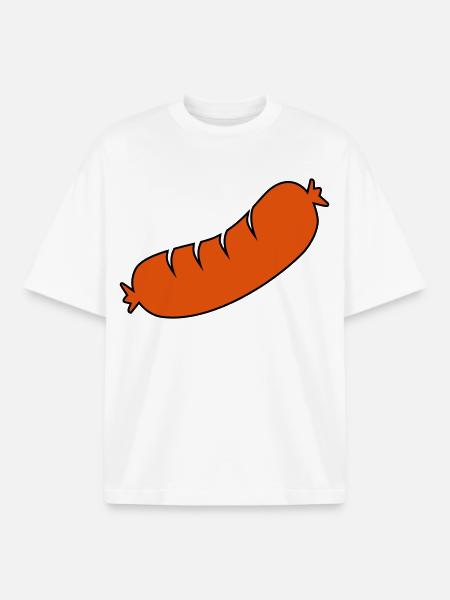 Bratwurst - Boxy Heavyweight Unisex Organic T-Shirt by Stanley/Stella - white