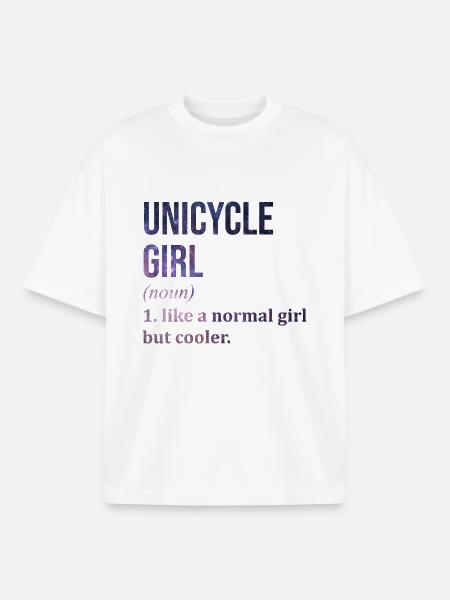 Unicycle - Boxy Heavyweight Unisex Organic T-Shirt by Stanley/Stella - white