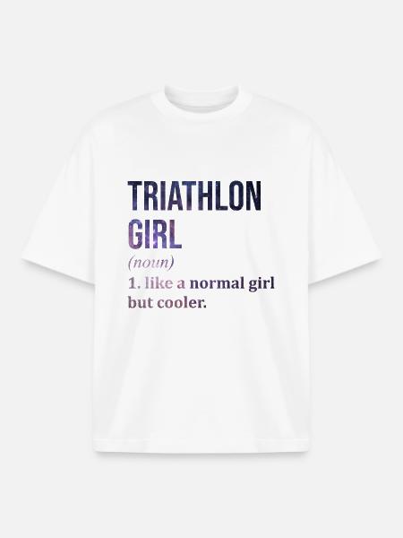 Triathlon Triathlon Triathlon - Boxy Heavyweight Unisex Organic T-Shirt by Stanley/Stella - white