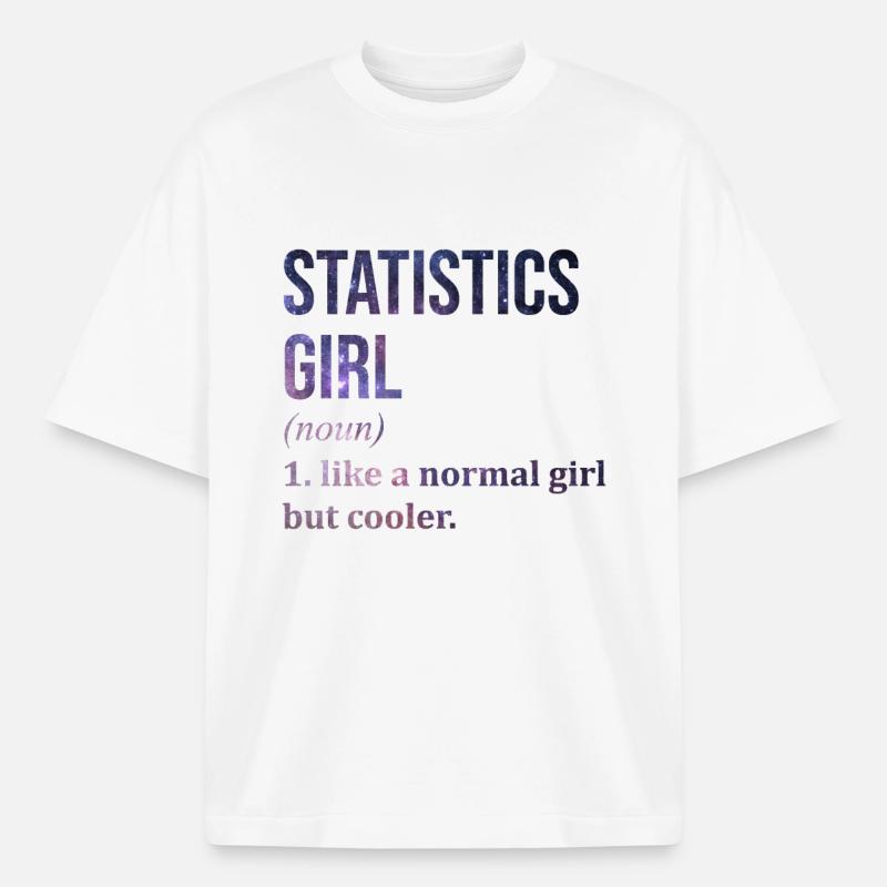 Statistics Statistics Statistics - Heavyweight Boxy Unisex T-Shirt by Stanley/Stella - white