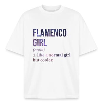 Flamenco - Boxy Heavyweight Unisex Organic T-Shirt von Stanley/Stella - Weiß - Vorne - AI Model Male 185 light (185cm) & AI Model Female 172 dark (172cm)