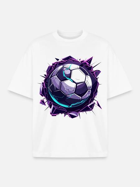 Fußball Comic Look - Boxy Heavyweight Unisex Organic T-Shirt von Stanley/Stella - Weiß