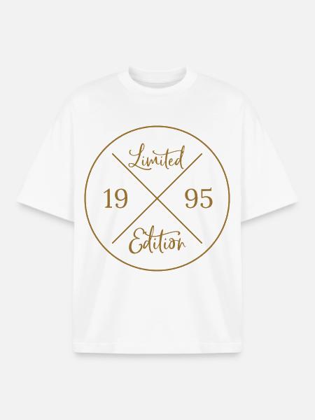 Edition limitée 1995 - T-shirt unisexe boxy épais biologique Stanley/Stella - blanc