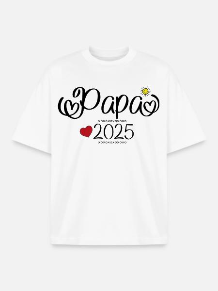 Dad 2025 - Boxy Heavyweight Unisex Organic T-Shirt by Stanley/Stella - white