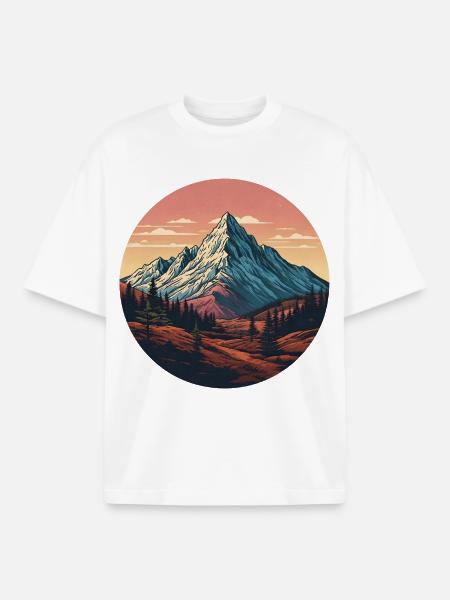 Landscape Monagne Forest - Boxy Heavyweight Unisex Organic T-Shirt by Stanley/Stella - white