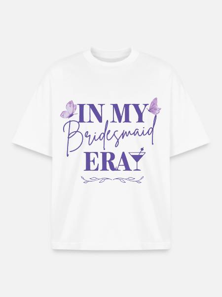Bridesmaid Era: Stylish Party T-Shirts - Boxy Heavyweight Unisex Organic T-Shirt by Stanley/Stella - white