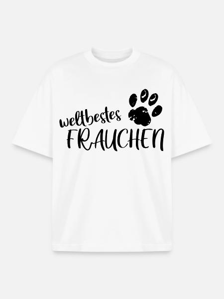 weltbestes Frauchen - Boxy Heavyweight Unisex Organic T-Shirt von Stanley/Stella - Weiß