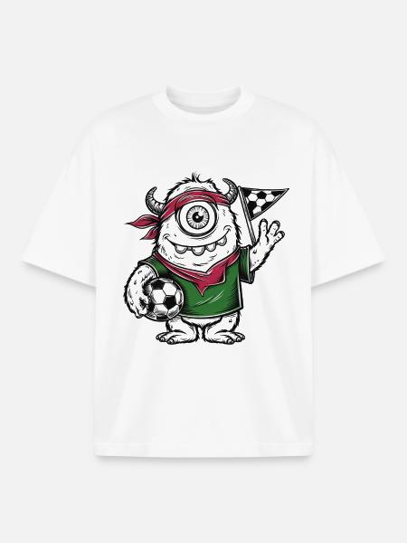 3 MonsterFussball - Boxy Heavyweight Unisex Organic T-Shirt von Stanley/Stella - Weiß