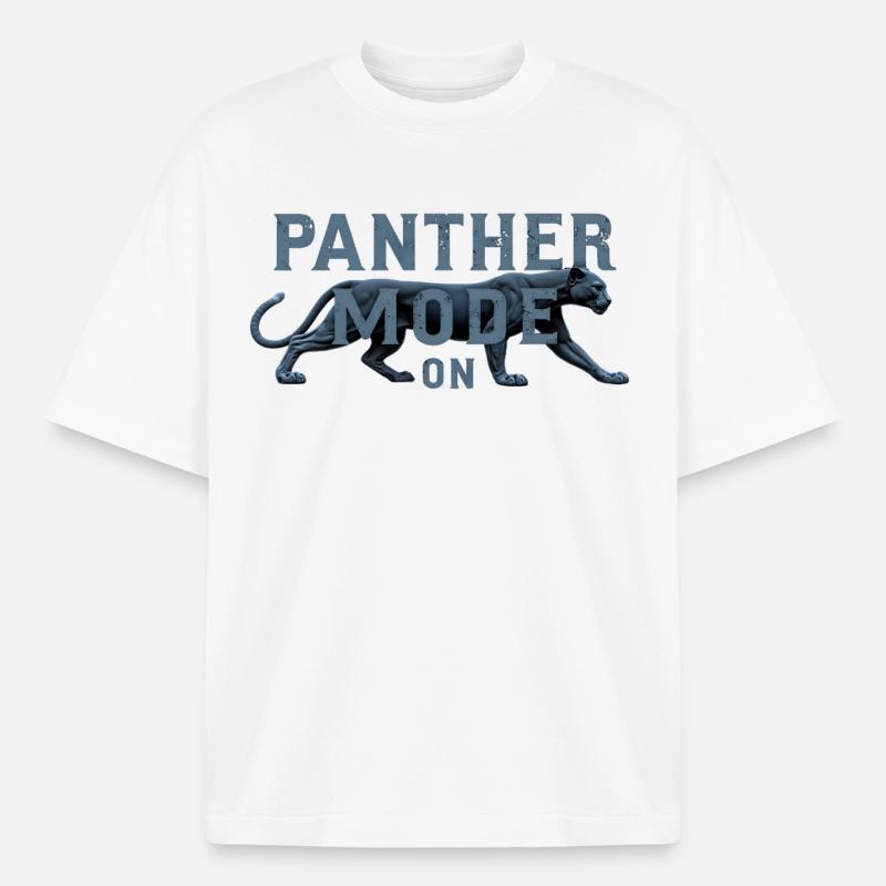 Mode panthère : Activé - T-shirt unisexe épais coupe boxy Stanley/Stella - blanc