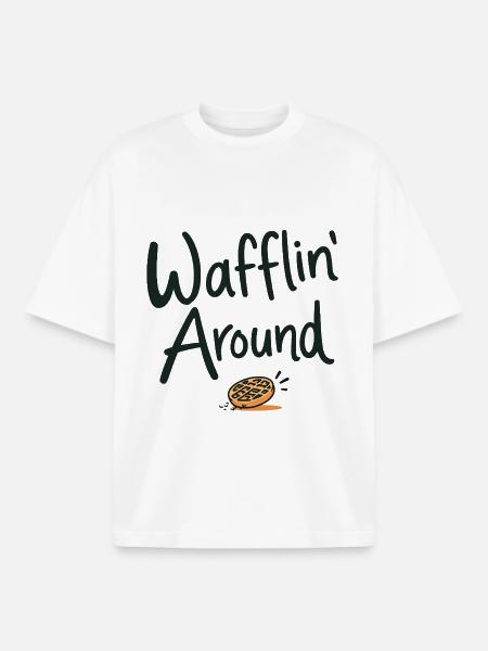 Wafflin' Around - Boxy Heavyweight Unisex Organic T-Shirt von Stanley/Stella - Weiß