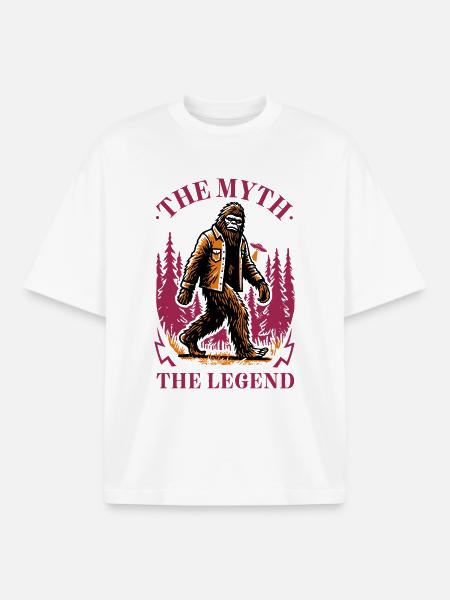 Bigfoot – La légende perdure - T-shirt unisexe boxy épais biologique Stanley/Stella - blanc