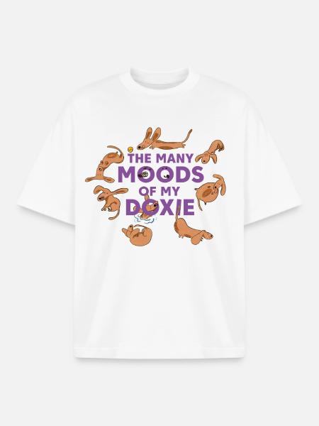 Dachshund Whims – Every Day an Adventure - Boxy Heavyweight Unisex Organic T-Shirt by Stanley/Stella - white
