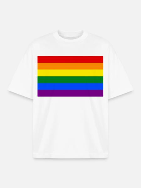 Pride Fahne, LGBTQ - Boxy Heavyweight Unisex Organic T-Shirt von Stanley/Stella - Weiß