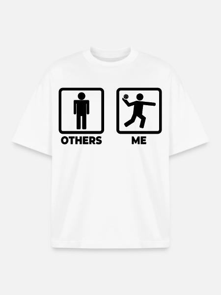 Life of a handball player - Boxy Heavyweight Unisex Organic T-Shirt by Stanley/Stella - white