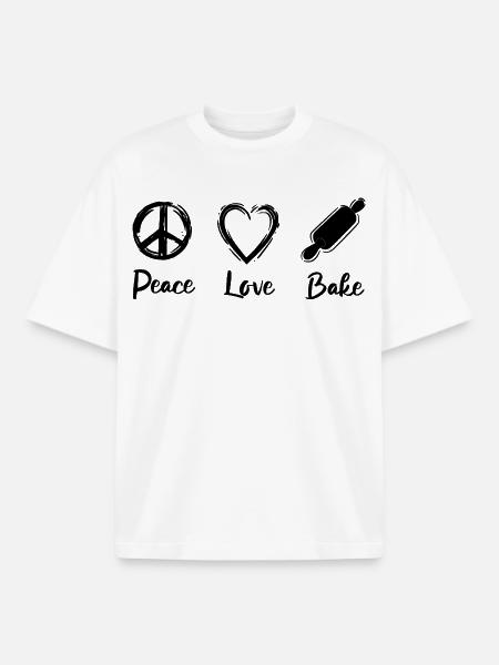 Ich liebe Backen - Boxy Heavyweight Unisex Organic T-Shirt von Stanley/Stella - Weiß