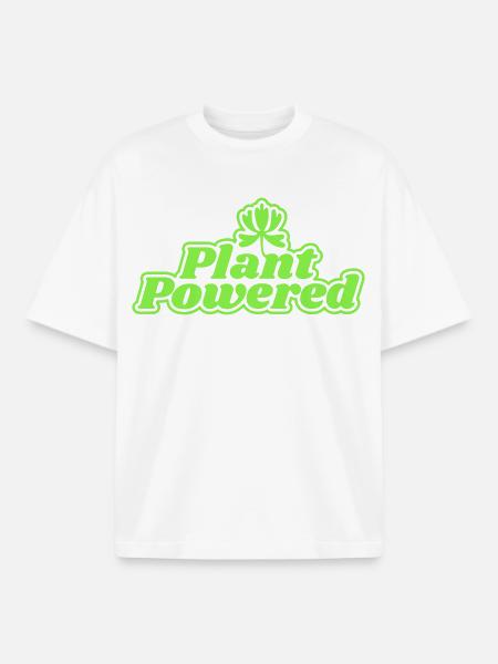 Green drive through plant power - Boxy Heavyweight Unisex Organic T-Shirt by Stanley/Stella - white
