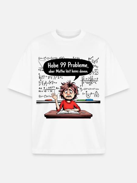 Mathe-Probleme - Boxy Heavyweight Unisex Organic T-Shirt von Stanley/Stella - Weiß