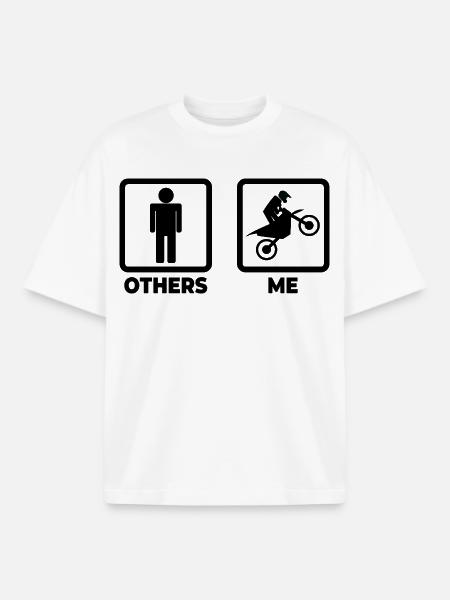 Ich als Motocross Fahrer - Boxy Heavyweight Unisex Organic T-Shirt von Stanley/Stella - Weiß
