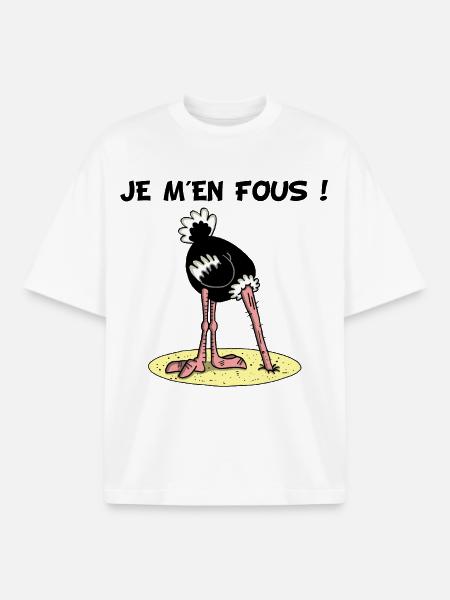 Faire l'autruche - T-shirt unisexe boxy épais biologique Stanley/Stella - blanc