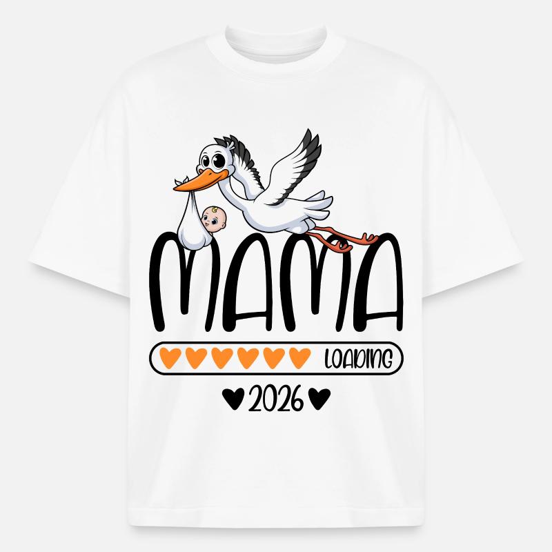 Mama 2026 loading - Boxy Heavyweight Unisex Organic T-Shirt von Stanley/Stella - Weiß
