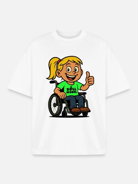 Lolla Vorbild der Rollstuhlfahrer. Rollstuhl # - Boxy Heavyweight Unisex Organic T-Shirt von Stanley/Stella - Weiß