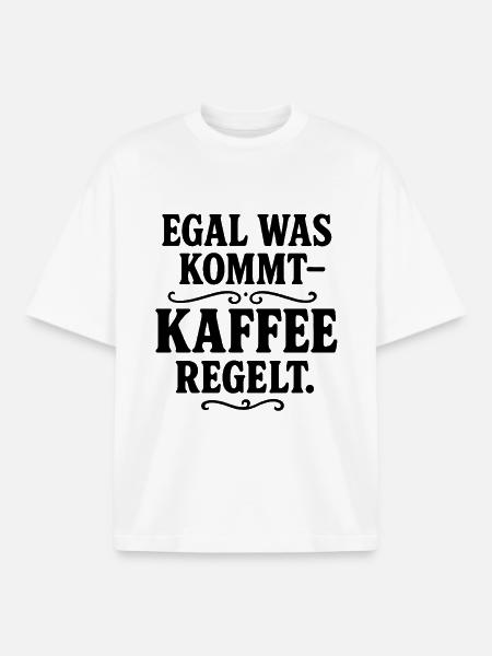Kaffee regelt - Boxy Heavyweight Unisex Organic T-Shirt von Stanley/Stella - Weiß
