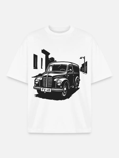 Cult on wheels - Boxy Heavyweight Unisex Organic T-Shirt by Stanley/Stella - white