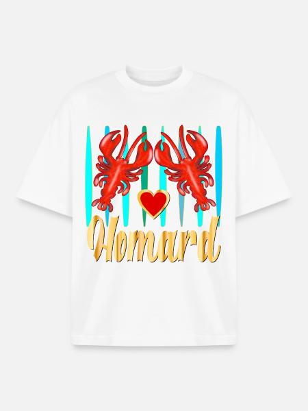 Homard - T-shirt unisexe boxy épais biologique Stanley/Stella - blanc