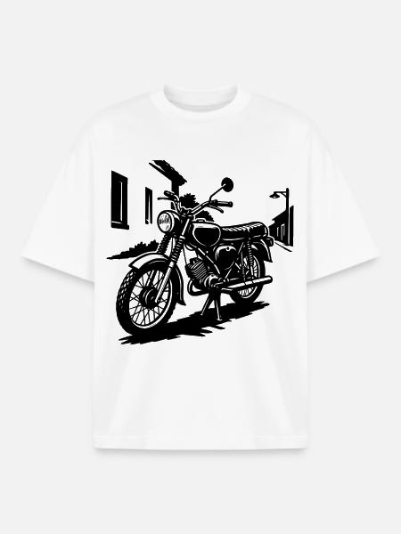 Enduro Kult 80s Style - Boxy Heavyweight Unisex Organic T-Shirt by Stanley/Stella - white