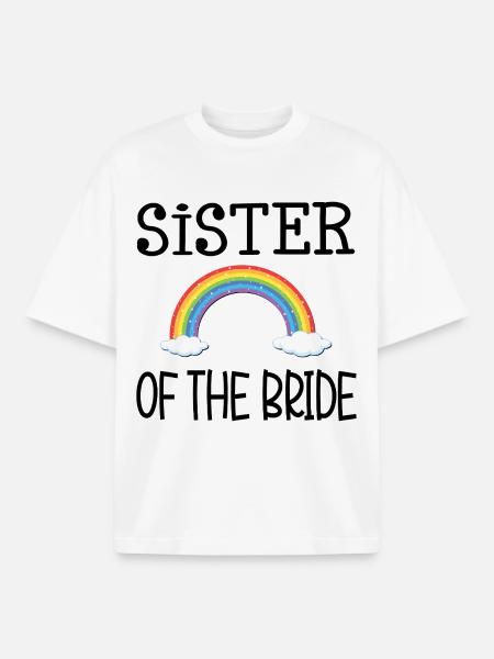 REGENBOGENSCHWESTER DER BRAUT - Boxy Heavyweight Unisex Organic T-Shirt von Stanley/Stella - Weiß