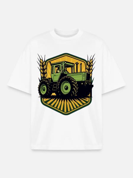 Feldkraft Legende MB Trac - Boxy Heavyweight Unisex Organic T-Shirt von Stanley/Stella - Weiß