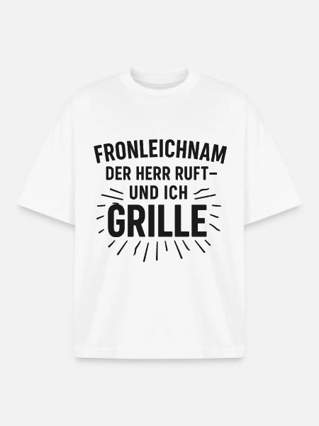 Fronleichnam Grill Spruch - Boxy Heavyweight Unisex Organic T-Shirt von Stanley/Stella - Weiß