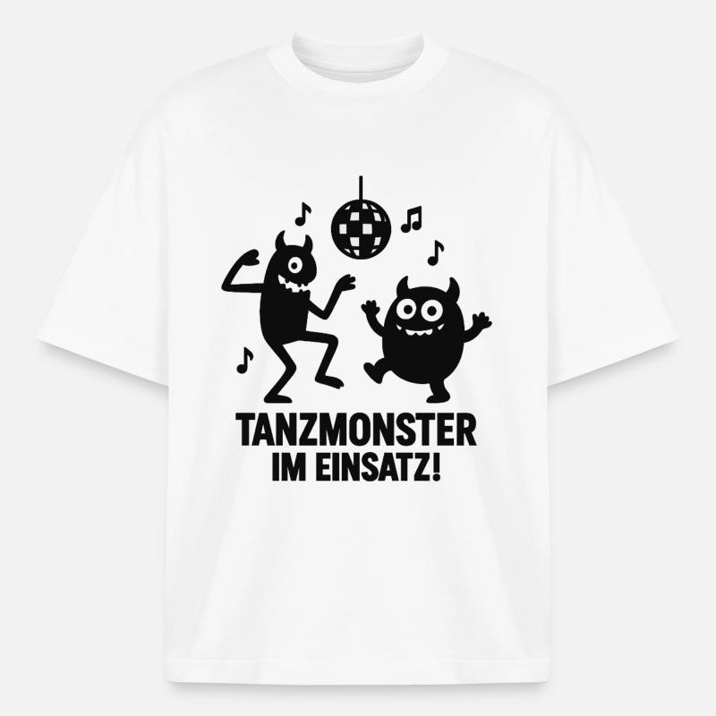 Dance Monster Insert Disco - T-shirt unisexe épais coupe boxy Stanley/Stella - blanc